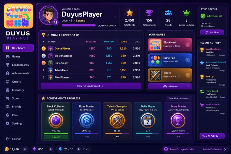 Duyus Play Hub — App web