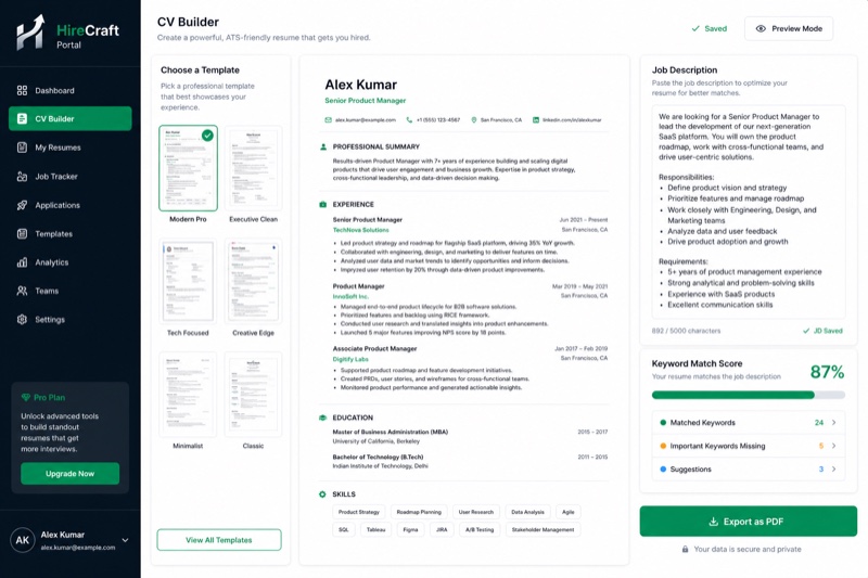 HireCraft Portal — Web-App