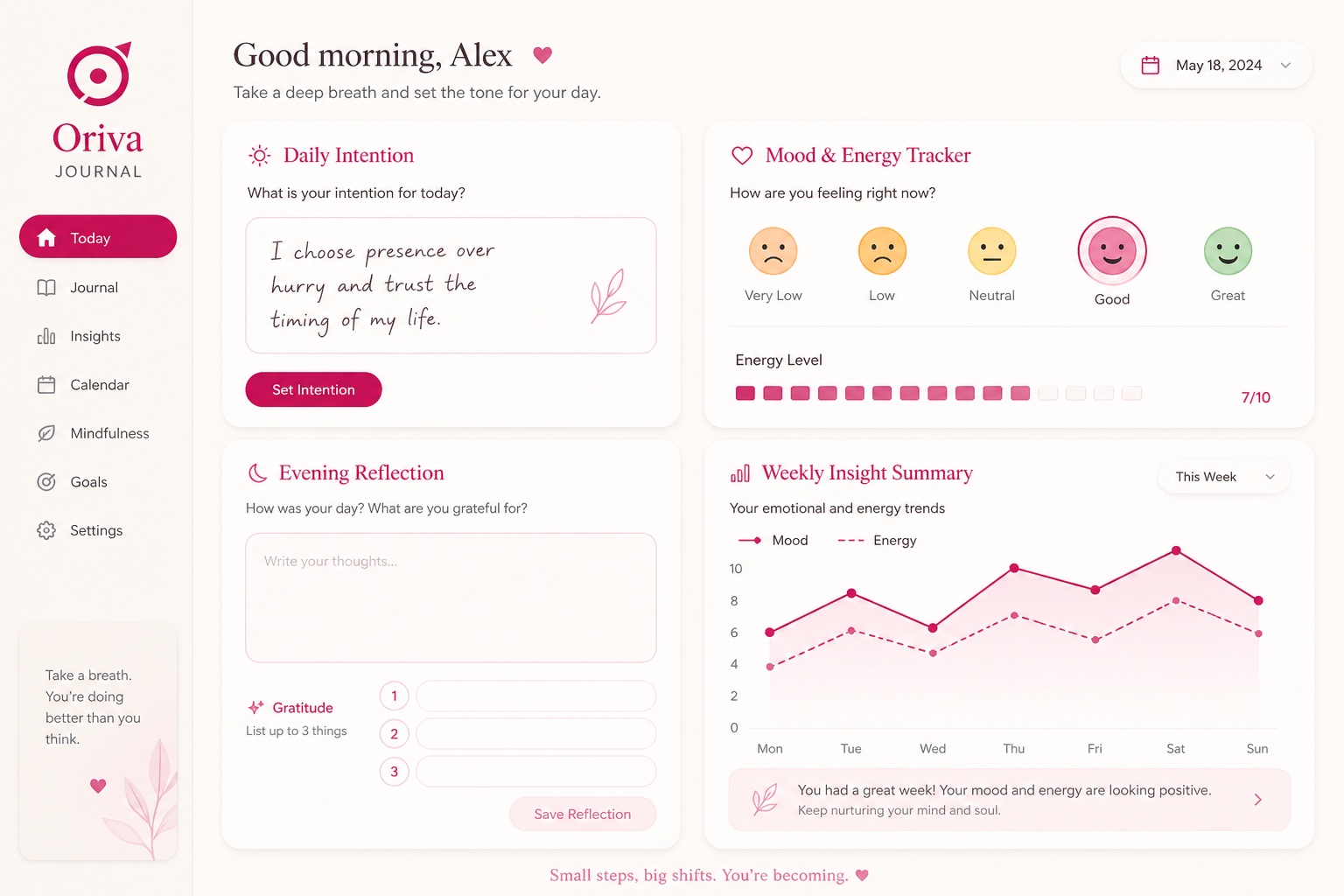 Oriva Journal — Web-App